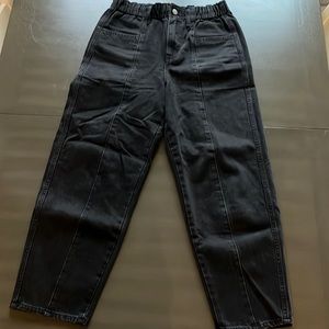 Madewell Barrel Leg Black Jeans